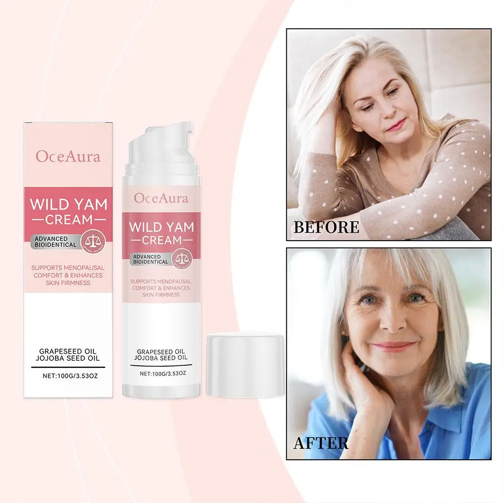 Menopausal Estrogen Balancing Cream Soothing Reduce Hot Flashes Women Body Wild Yam Cream Beuty Product Body Care