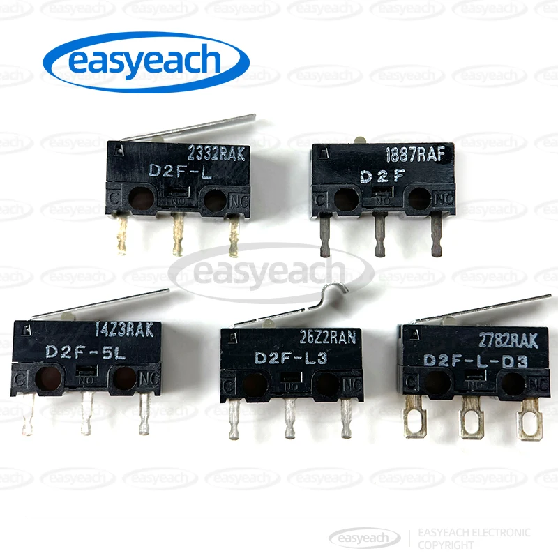 5pcs Original installation mouse micro switch D2F D2F-L D2F-5L D2F-L-D3 D2F-L3 Stroke limit switch small fretting switch