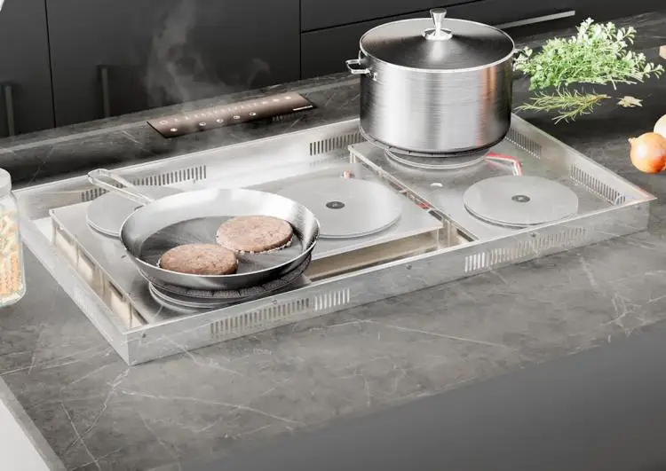 Invisible Induction Cooktops with Triple Four Five Six Burner Touch Control Induction Cookers