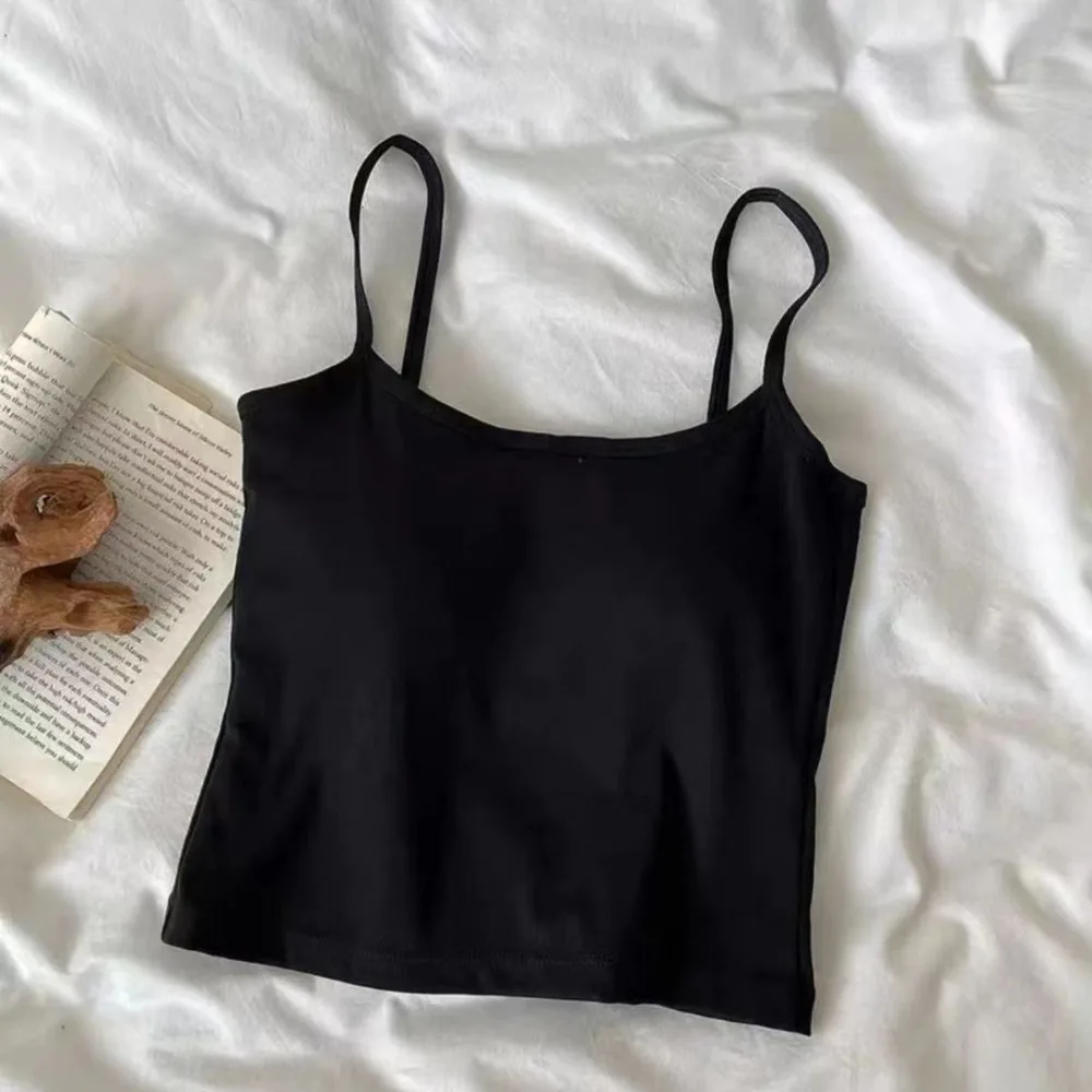 قميص قصير جديد بدون أكمام بلون سادة مع وسادة صدر ملابس خارجية قصيرة سترات رياضية صيفية