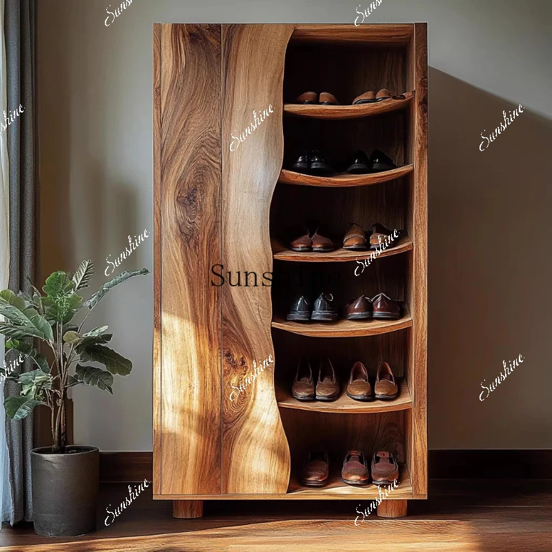 Chinese-style entrance solid wood shoe cabinet  FT