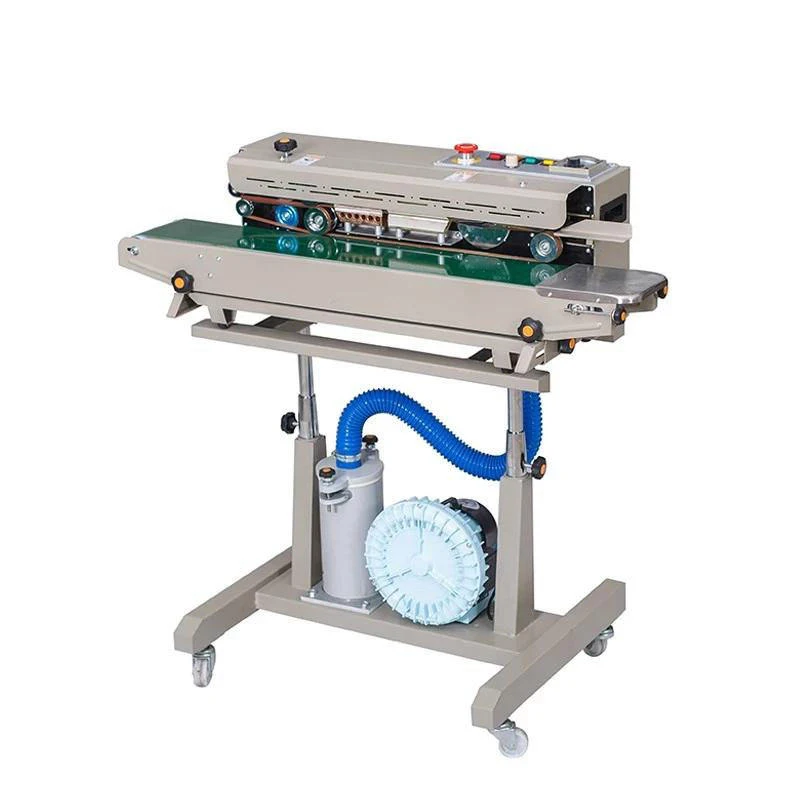 2 in 1 Air Inflating and Sealing Machine 670W Air Pump Auto Sealer Machine with Date Printing with Emergency Stop