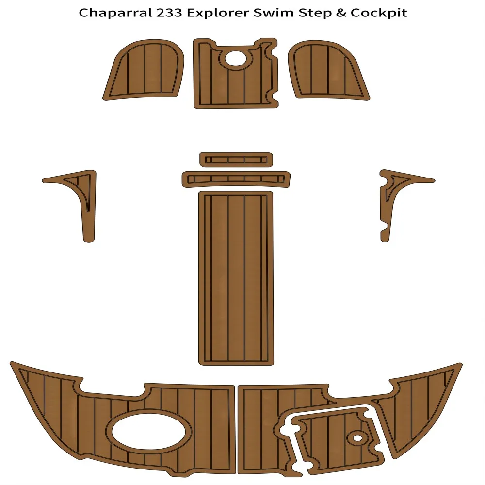 Chaparral 233 Explorer Swim Step Bow Boat EVA Foam Faux Teak Deck Floor Pad Mat