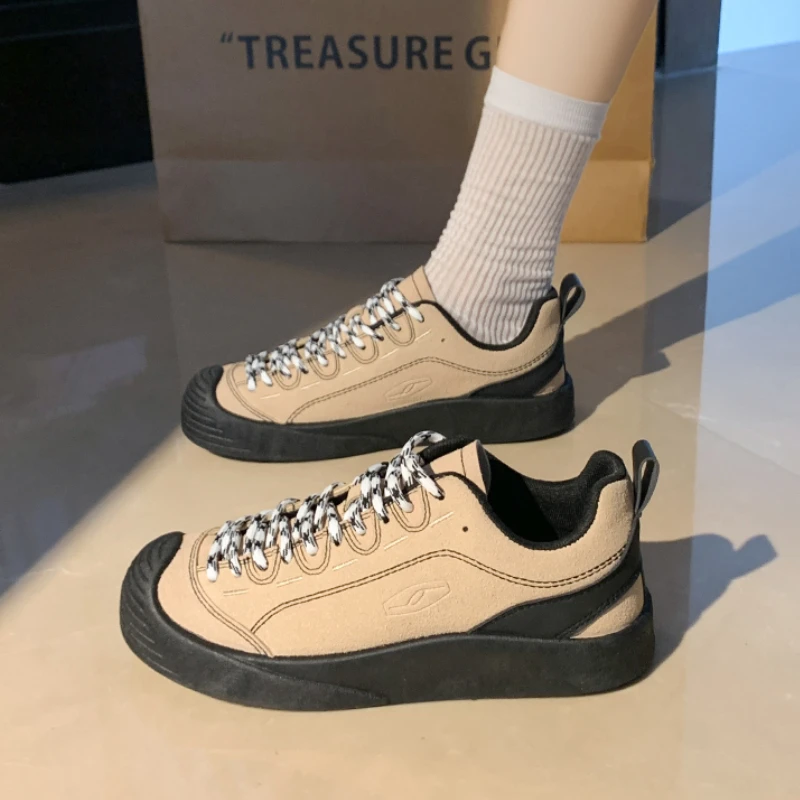 

Женские туфли-оксфорды на толстой подошве, с круглым носком