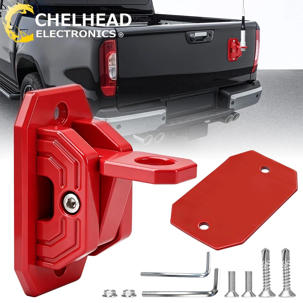 Universal No-Drill CB Antenna Flag Whip Mount Bracket Kit, Heavy Duty, for Truck RV Offroad Vehicle Boat Motorcycle