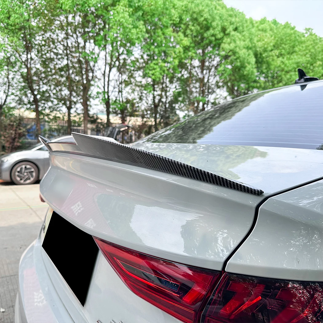 Car Rear Spoiler Wing Trunk Lip Tail Trunk Spoiler Trim For Audi A3 S3 RS3 8Y 2021+ Sedan Blade Style Cars Exterior Parts