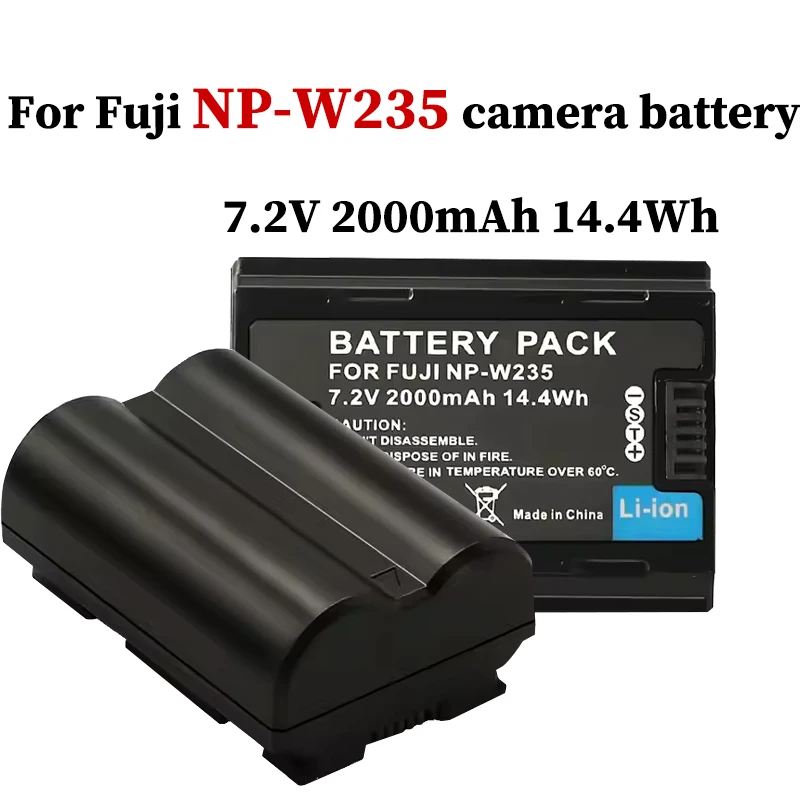 

NP-W235 Battery 2000mAh for Fujifilm Fuji X-T4 GFX 100S X-T5 X-H2 GFX50S II VG-XT4 Camera NPW235 Rechargeable Lithium Battery