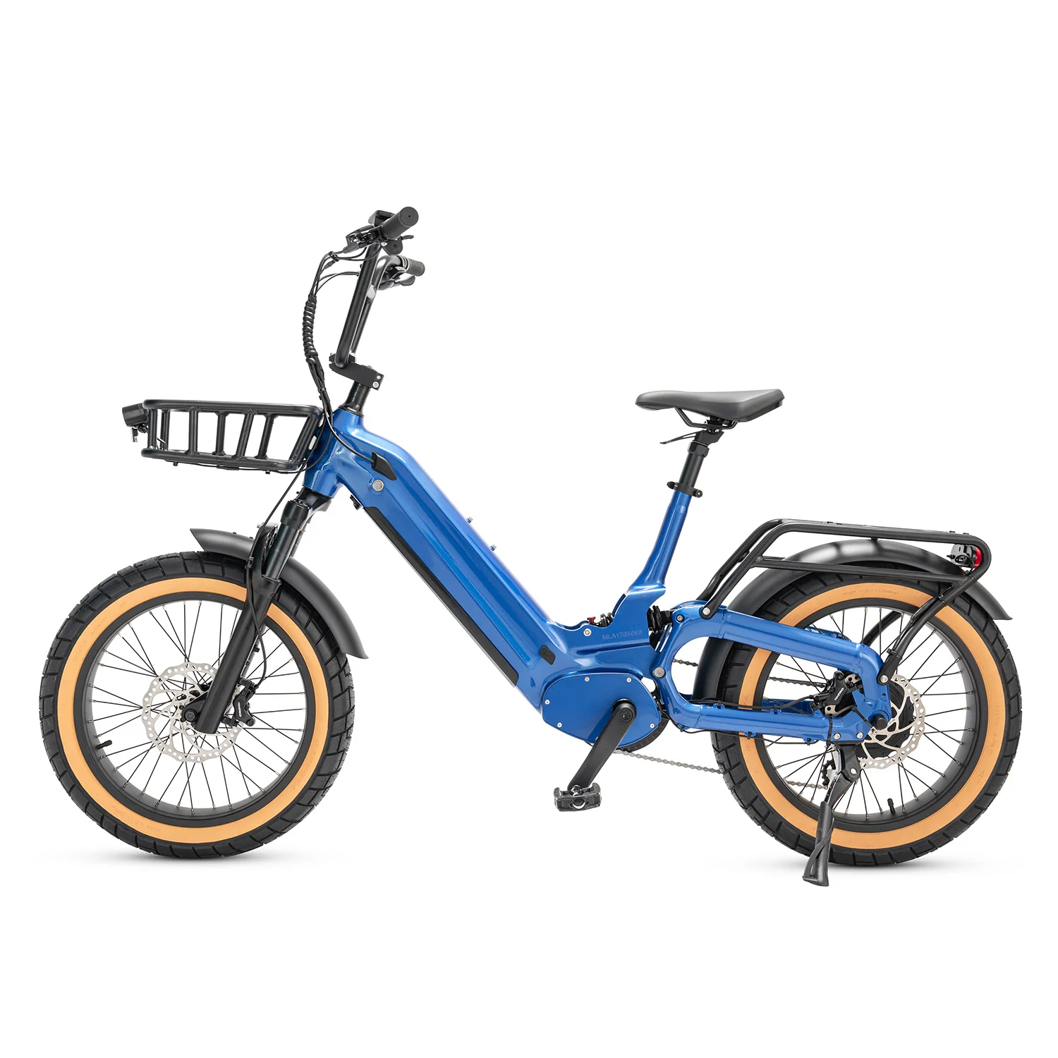 2024 full suspension 20-inch fat tire 750w Bafang hub motor electric bike with 48v lithium battery