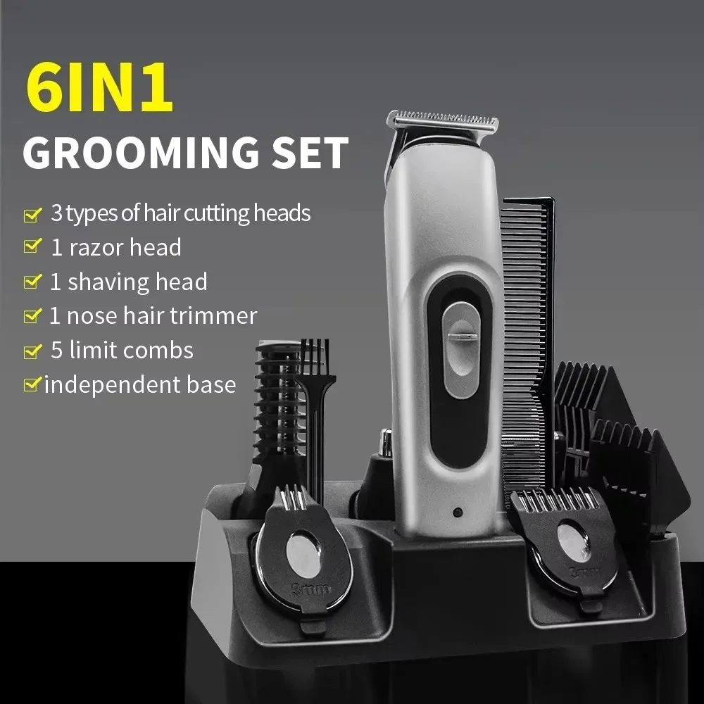 Xiaomi Youpin Portable 6in1 Electric Cordless Hair Trimmer Men Rechargeable Clippers Professional Multi-Functional Hair Clipper