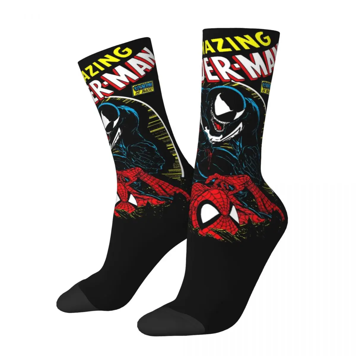 Spider-Man Comic Socks for Girl Warm Fashion Spiderman Socks High Quality Accessories Middle Tube Stockings Wonderful Gifts