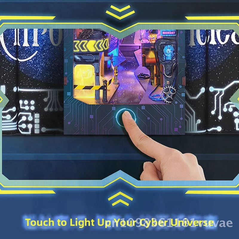 DIY 수제 무한 차원 책꽂이 모델 소형 집 목조 건축 키트 휴일 선물 소년용 인터랙티브 두뇌 자극