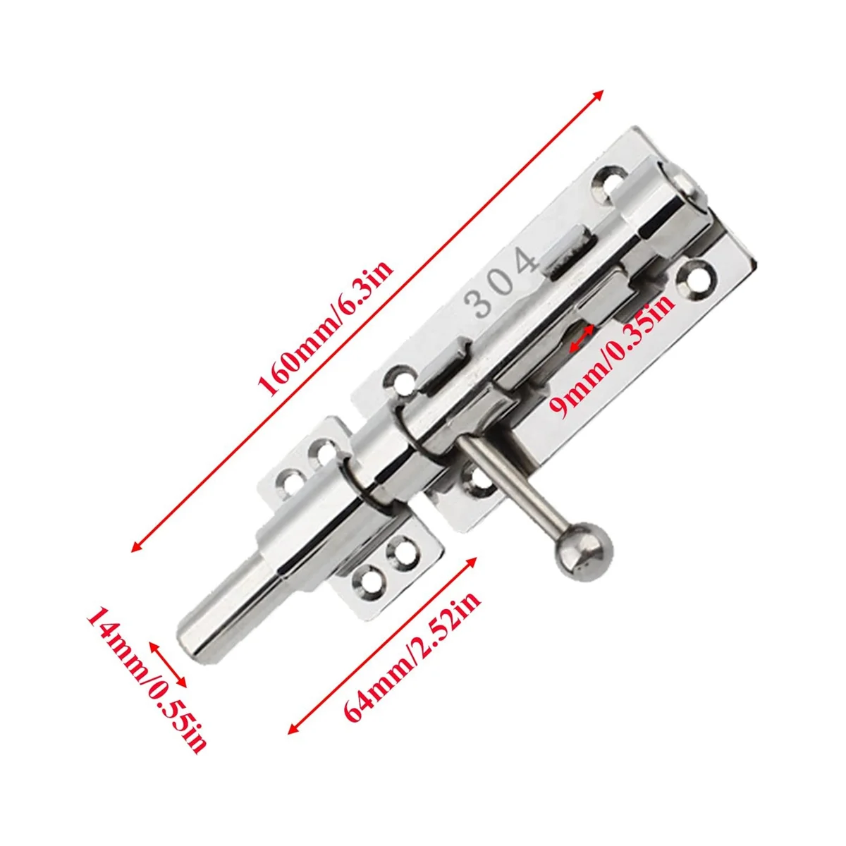 

Slide Bolt Gate Latch Barrel Bolt Latch Heavy Duty Door Security Lock Thickened Door Latches Hardware 6Inch for Barn Etc