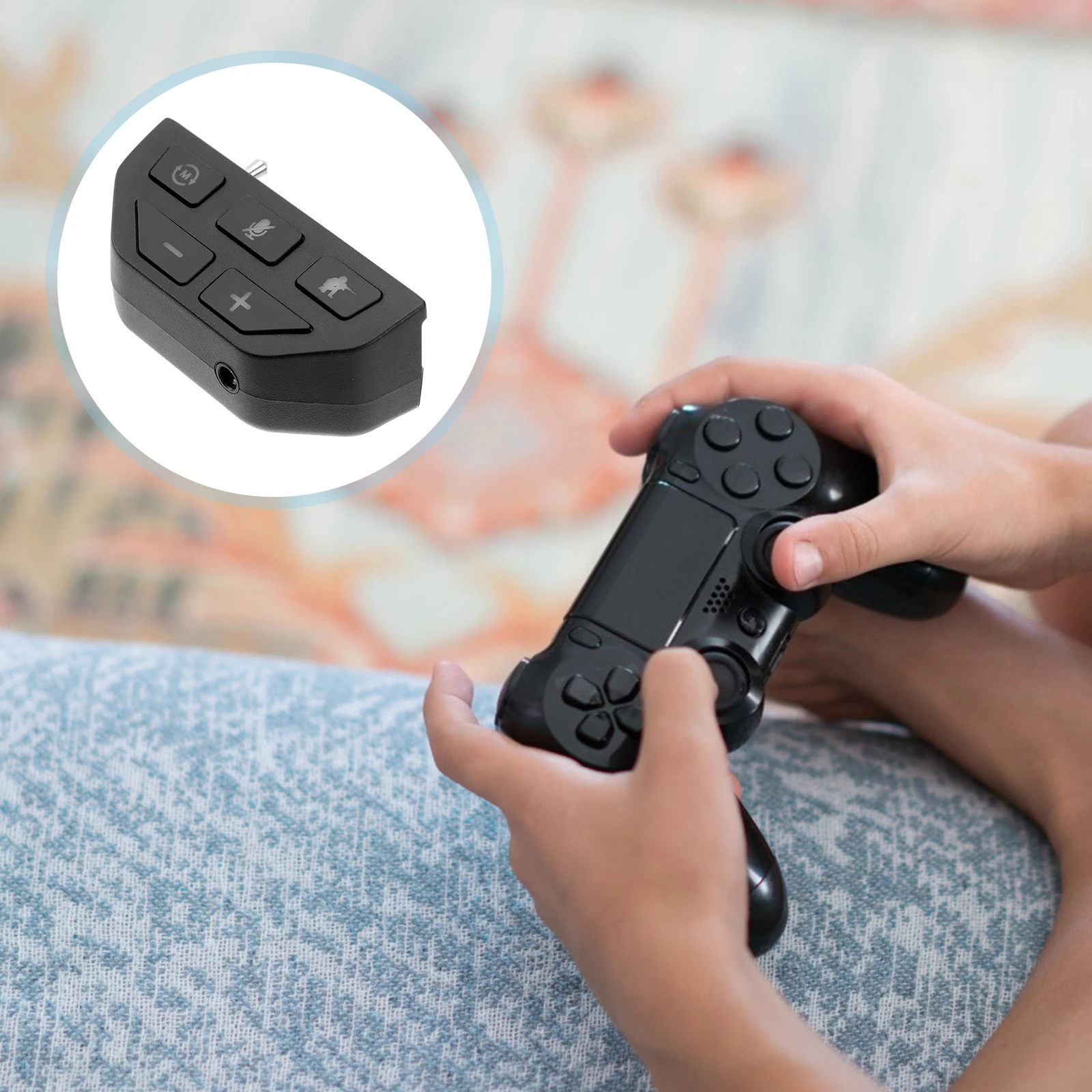 

1Pcs Stereo Headphone Game Adapter Compatible for One Controller Chat Audio Balance Microphone Mute Headset Converter