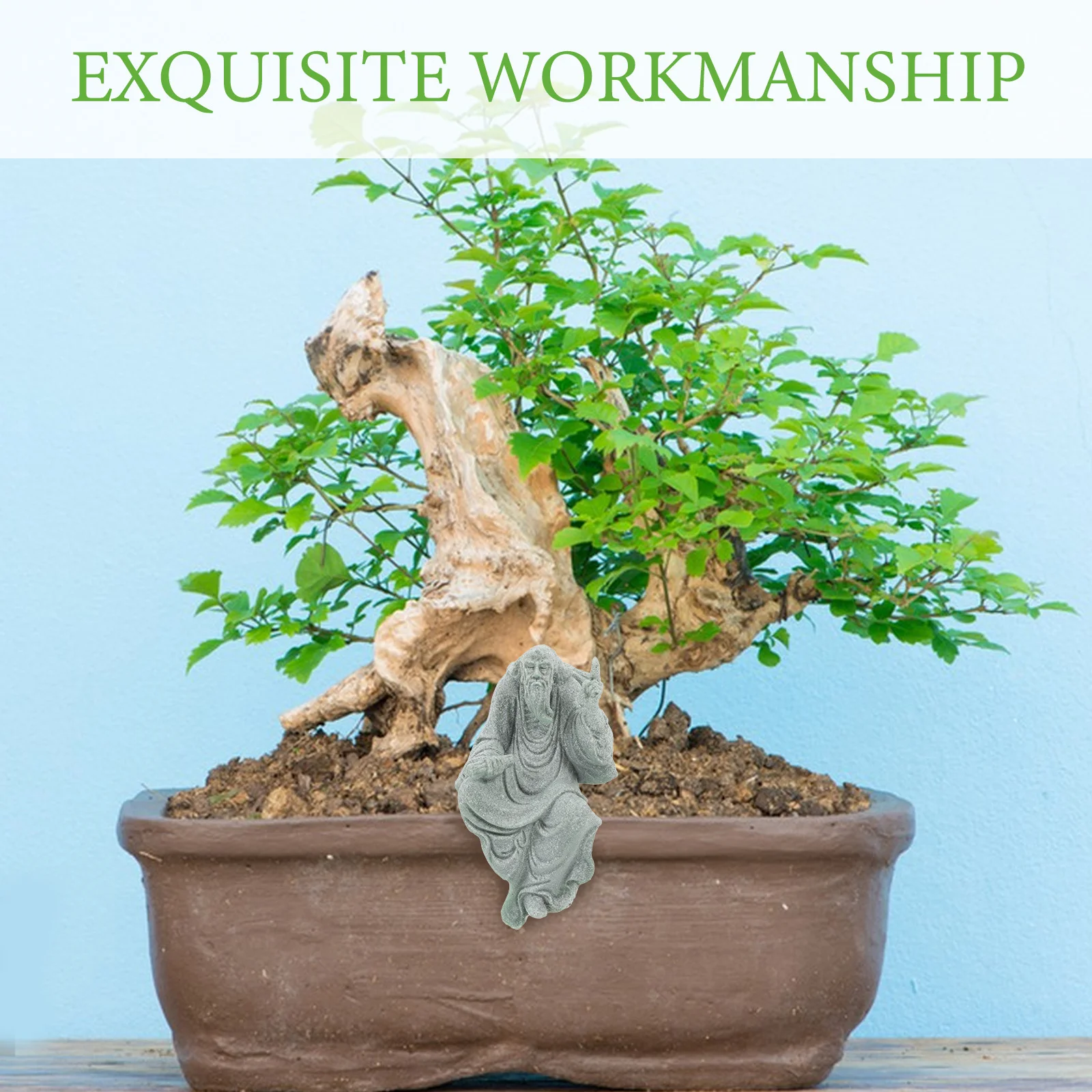 

Zen Garden Buddha Sculpture Chinese Style Stone Miniature Suitable for Bonsai Desktop Aquarium Decoration