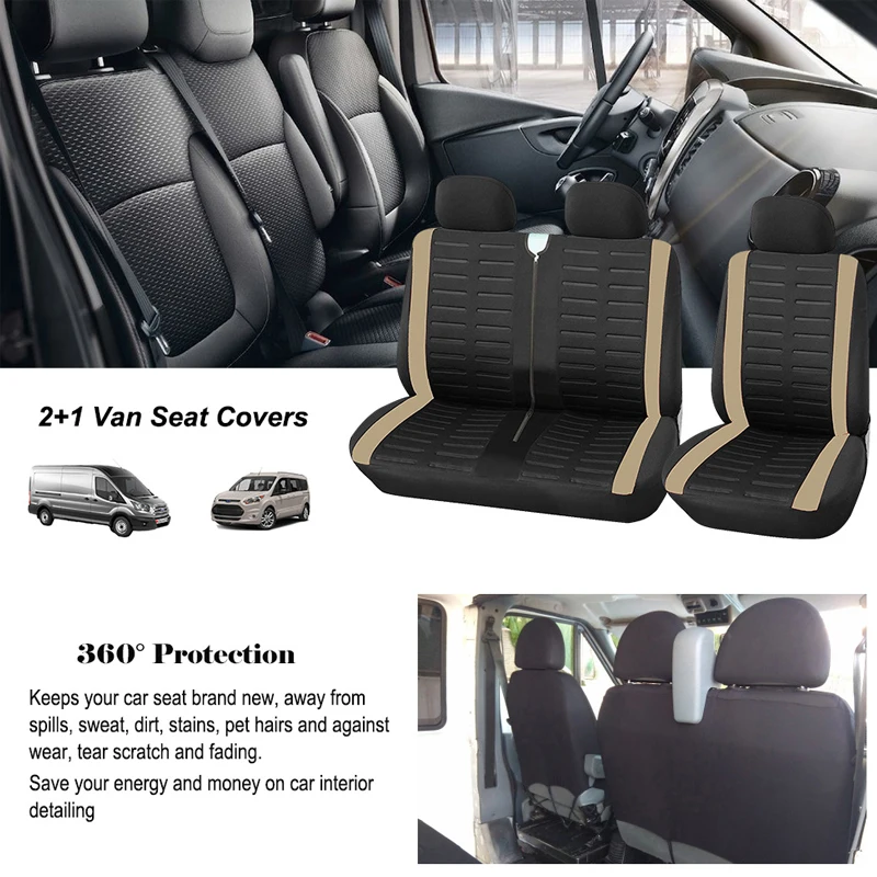 Universal 2+1 Truck Seat Covers Van Seat Cover For Gazelle 3302 For ducato van For Peugeot boxers For Kia Rio 2009