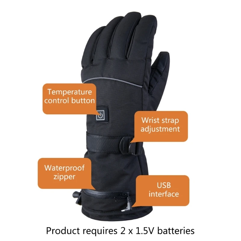 

New Snow Gloves Adjustable Temperature Ski Gloves Motorcycle Gloves Heated Glove