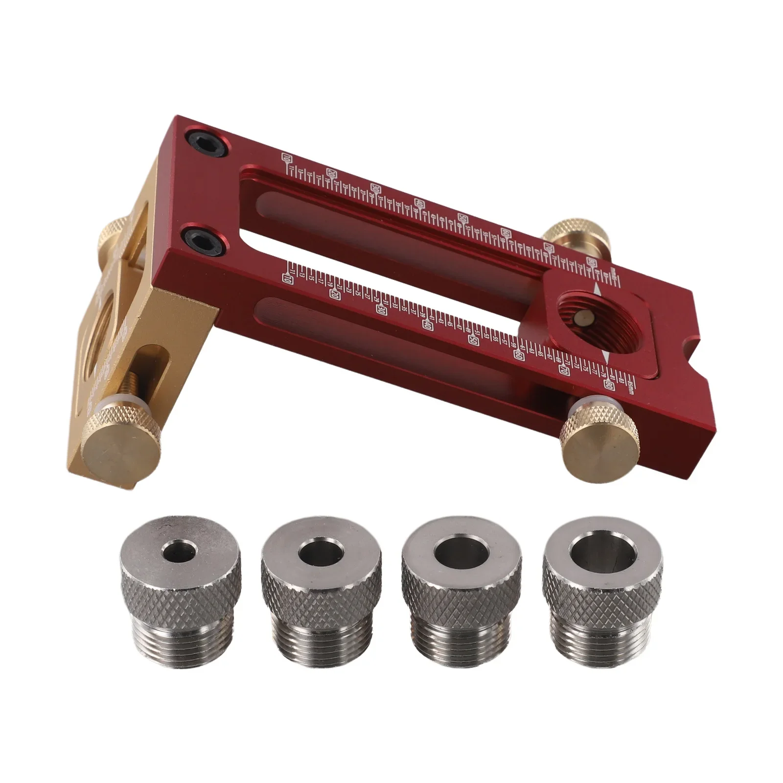 

2 In 1 Drill Guide Doweling Jig Bed Cabinet Screw Punch Locator Hole Drill Bit Woodworking Tools Tool Accessories Multi-tool