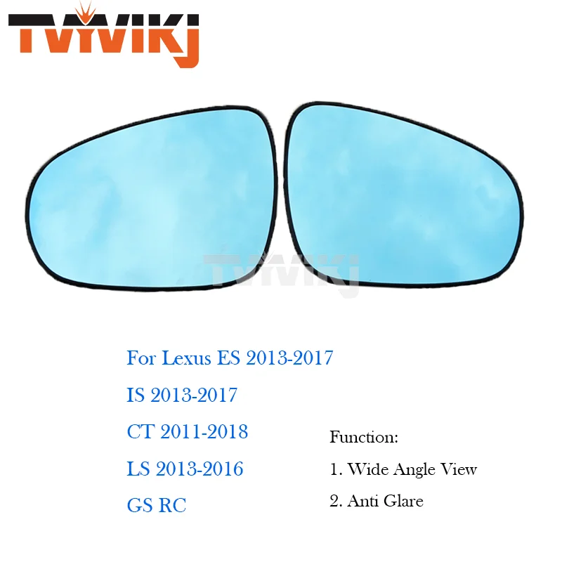 1 par de espejos retrovisores laterales para Lexus ES 2013-2017 IS 2013-2017 CT 2011-2018 LS 2013-2016 GS RC vista panorámica antideslumbrante