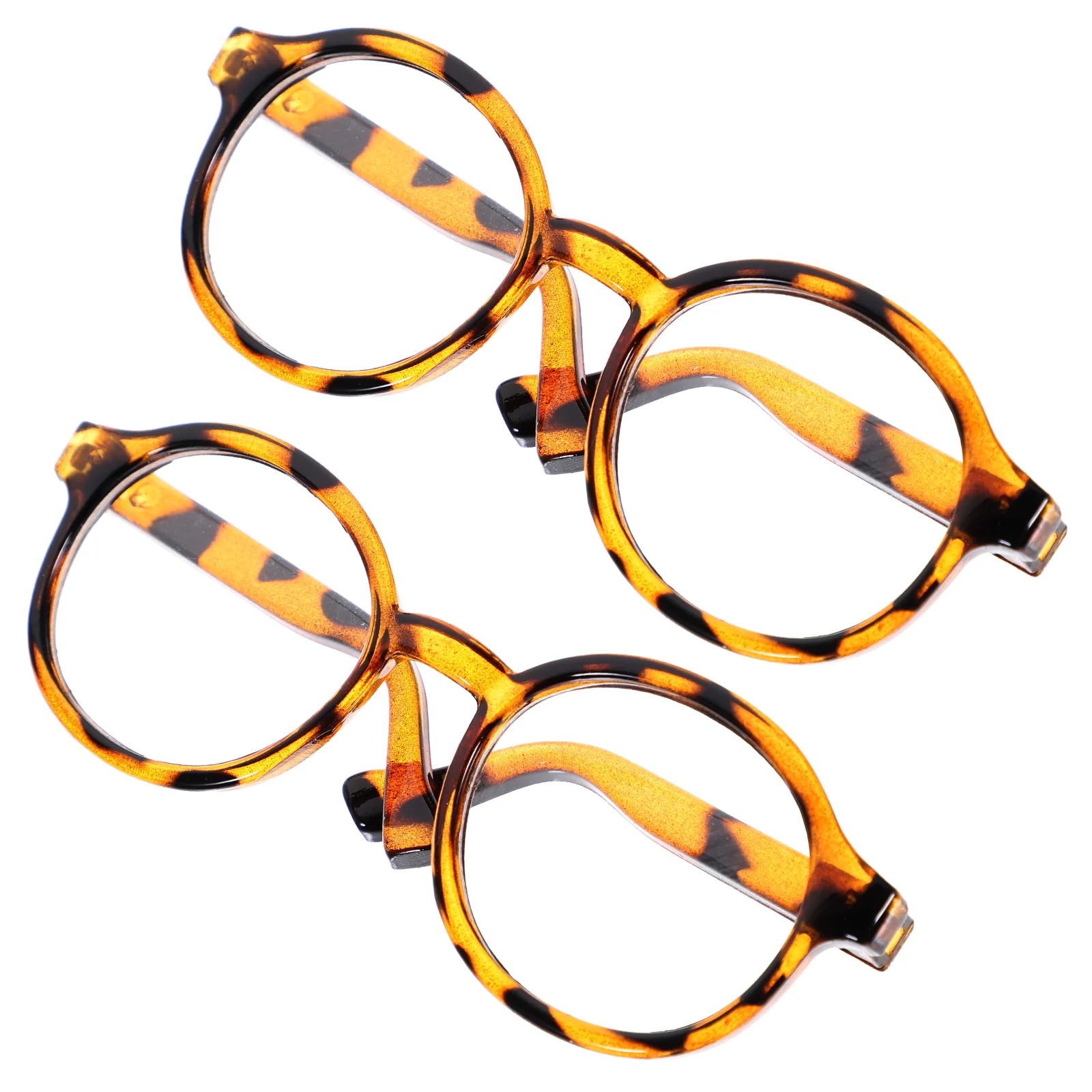 

2 Pcs Glasses Child Babies Dolls Mini Toy Eye Plastic Vintage Decor for Stylish Eyeglasses Props