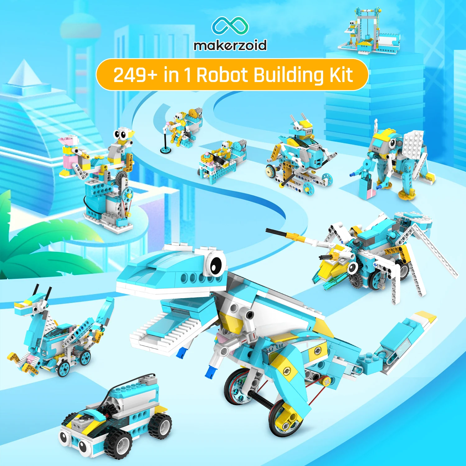 Programmable Smart Robot Premium Kit 200 in 1 Scratch Junior Children's STEM Programming Toy for Kids 6+