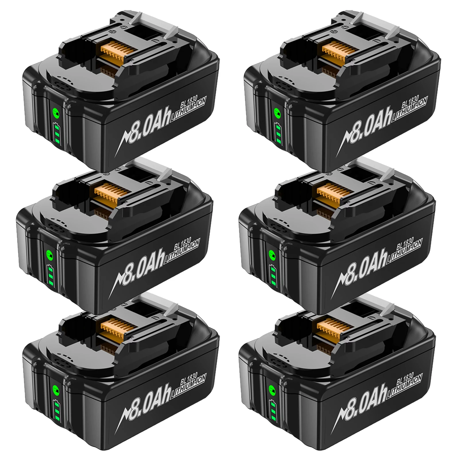 Ersatzakku für Makita 18V BL1830 8000mAh Li-Ion, kompatibel mit Makita BL1815 BL1840 BL1850 BL1860 BL1890 Elektrowerkzeug-Akku