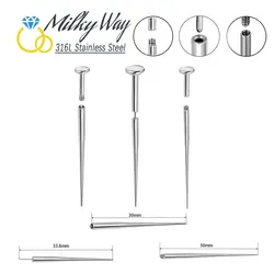 Surgical Implant 316L Stainless Stee Piercing Tool Thrusting Needle Guide Tools For Nose Ear Body Piercing Jewelry Accessories