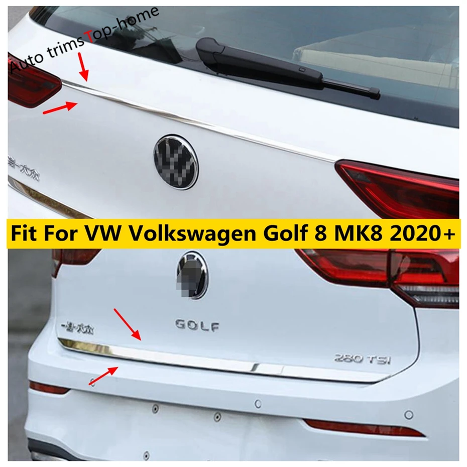 

Tail Gate Rear Door Bottom Trunk Decorative Strips Cover Trim Fit For VW Volkswagen Golf 8 MK8 2020 - 2022 Exterior Accessories