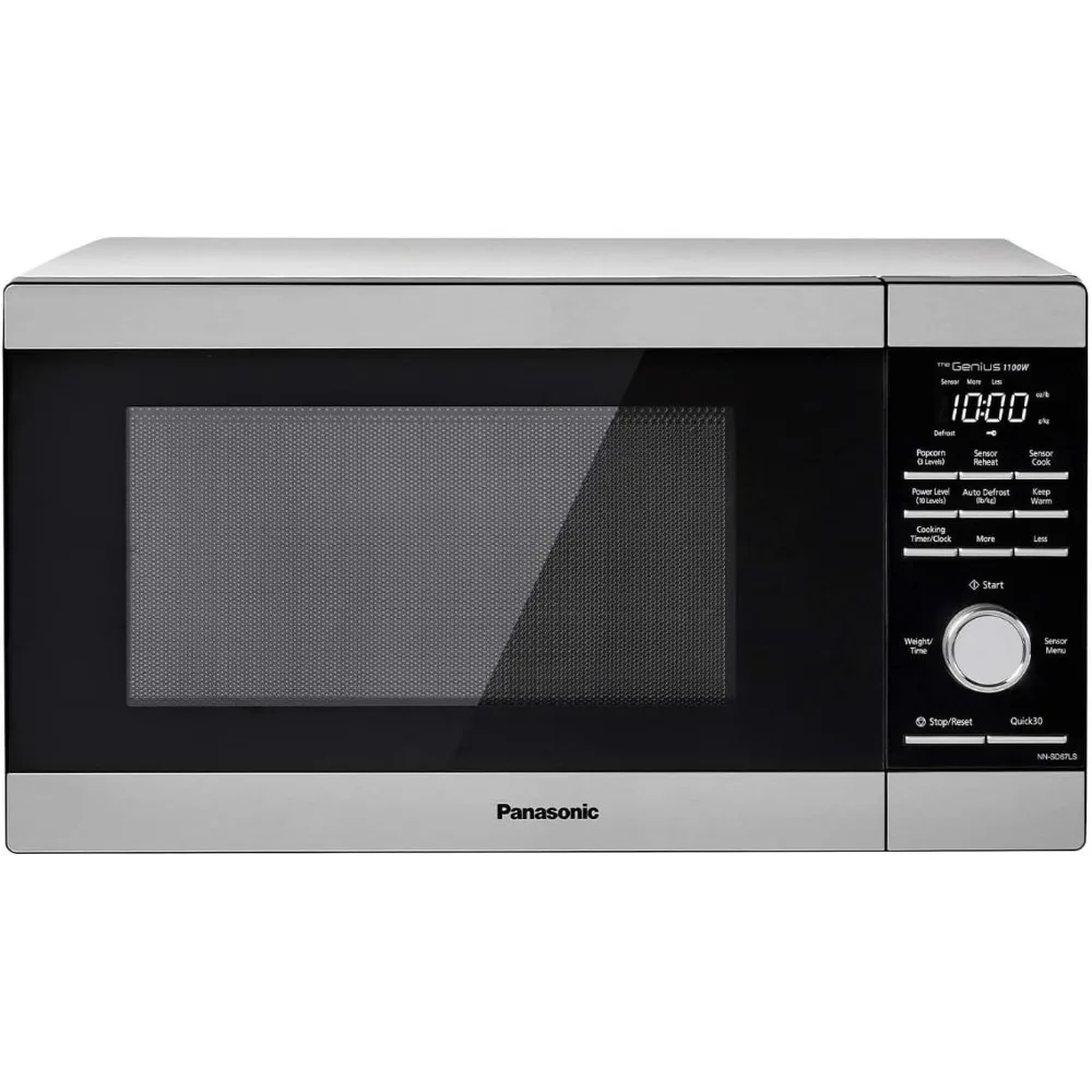 1100W with Genius Sensor Cook and Auto Defrost Countertop Microwave Oven, 1.3 cu ft, Stainless Steel