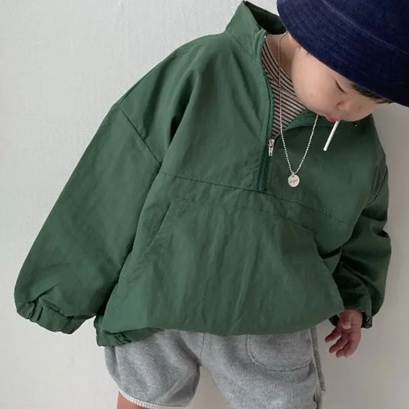 Children\'s clothing Korean spring clothing new top baby light and comfortable pocket windbreaker small jacket