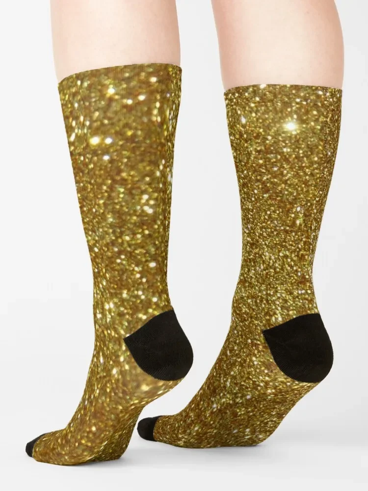 Gold Glitter Sokken Golf Anti-Slip Cool Dames Sokken Heren