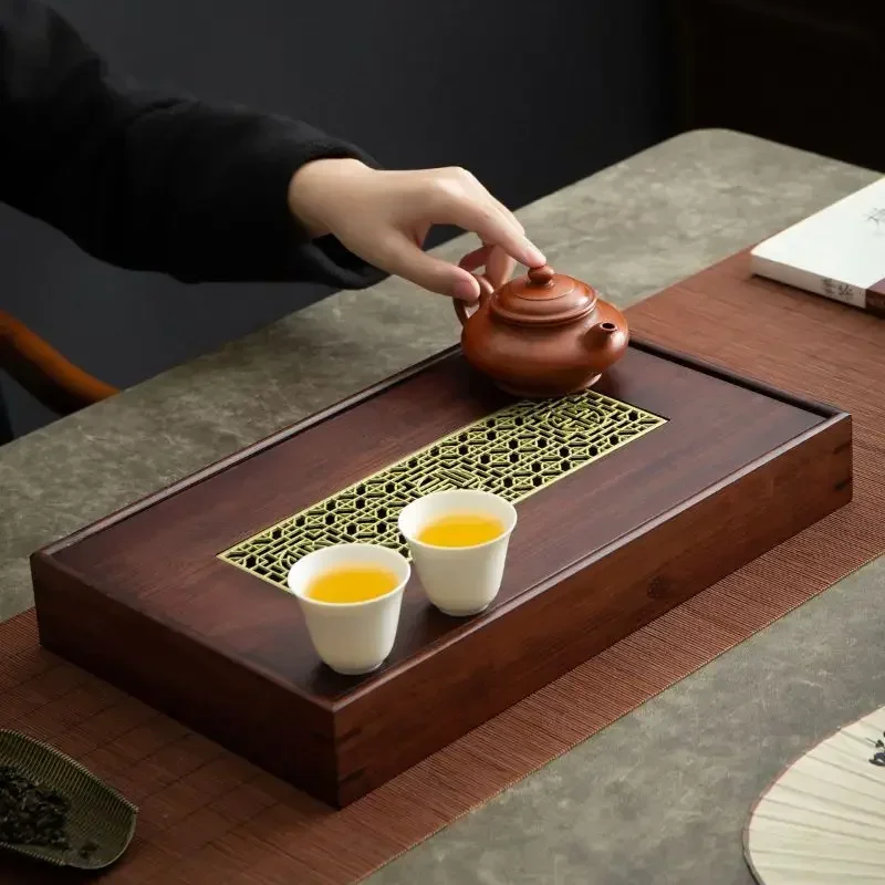 

Solid Wood Tea Tray Drainage Water Storage Kung Fu Tea Set Drawer Tea Board Table Chinese Ceremony Tools