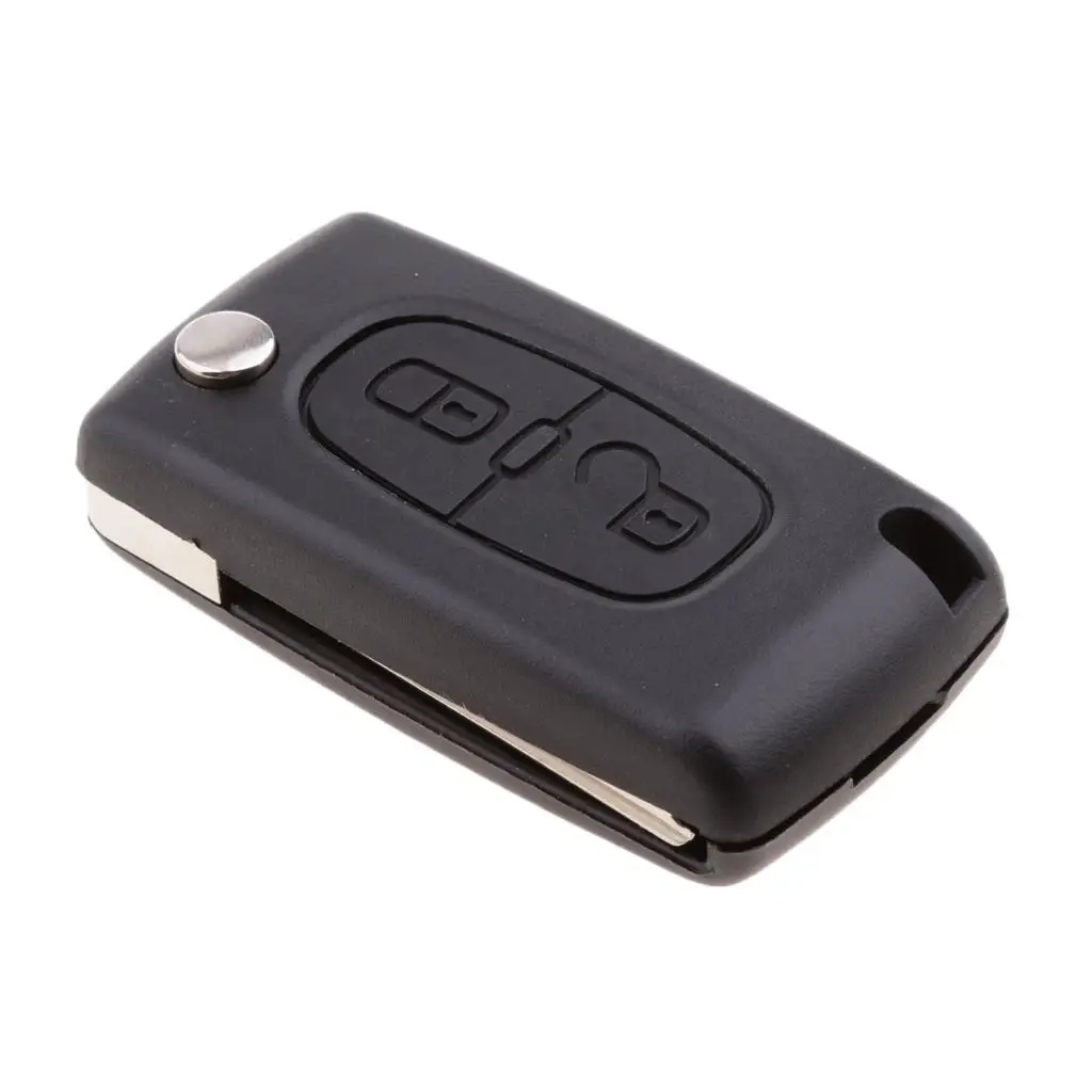 Remote Keyless Entry Key Fob 2 Button HU83 Blade with ID46 Chip for 207 307 308 407 Car Controller 433mhz