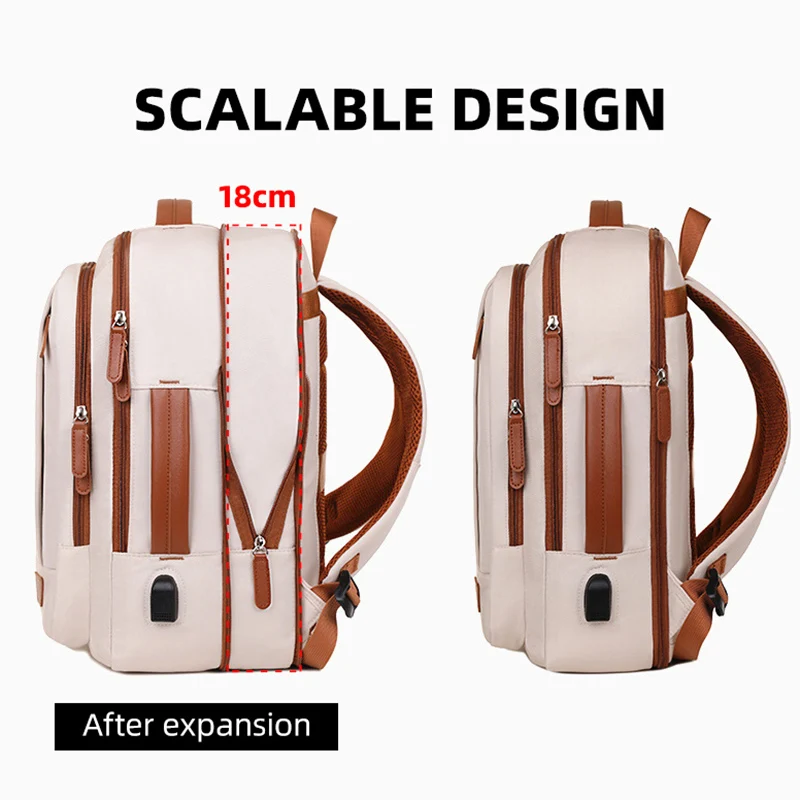 Women Business Backpack Waterproof Laptop Computer Pack Weekender Commuter Bag With USB Port College Student Bags Travel Daypack
