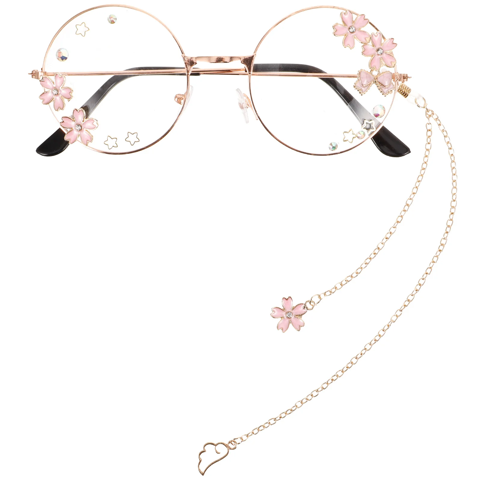 s Esthetische Retro Keten Steampunk Brillen Frame Dark Lolita Accessoires Kawaii Vleugels Hanger Bril Cosplay Kostuum Hoofddeksels