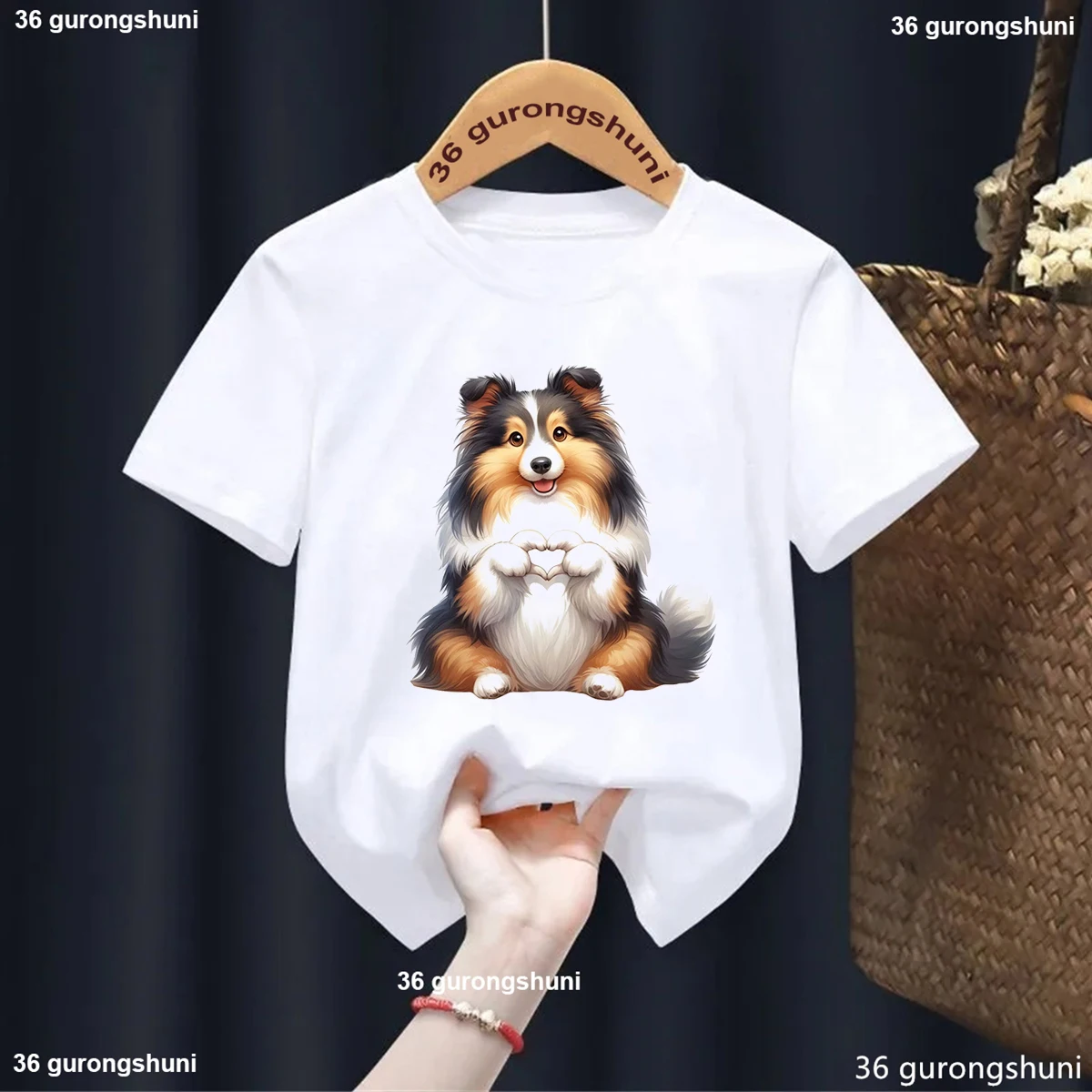 Funny Chien Yorkshire Terrier Print T Shirt Girls Fashion Harajuku Kawaii Clothes Dog Pet T-Shirt Boys Cute Boys/Girls Clothes