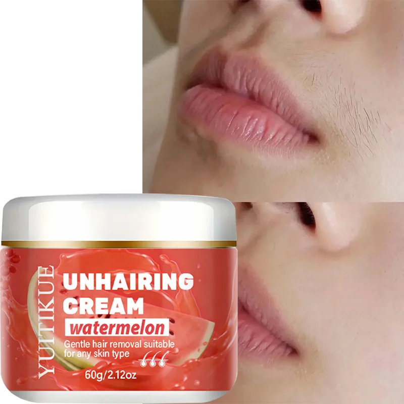 YUITIKUE Watermelon Depilatory Cream - Natural Extract, Dissolve Hair Roots for Silky Smooth Skin 60g