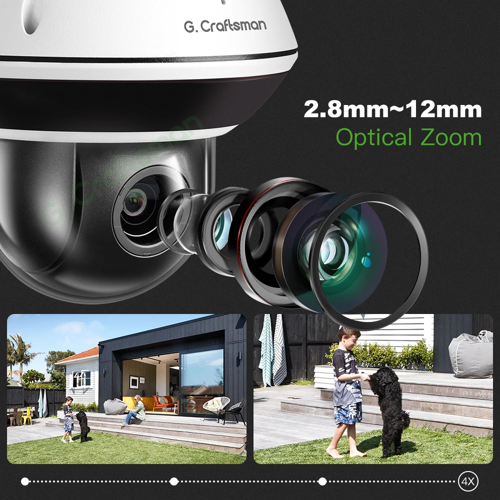 XMEYE SONY POE IP Camera: 5X Optical Zoom, Metal Construction, IK10 Vandal-proof, IR Night Vision CCTV Surveillance G.Craftsman