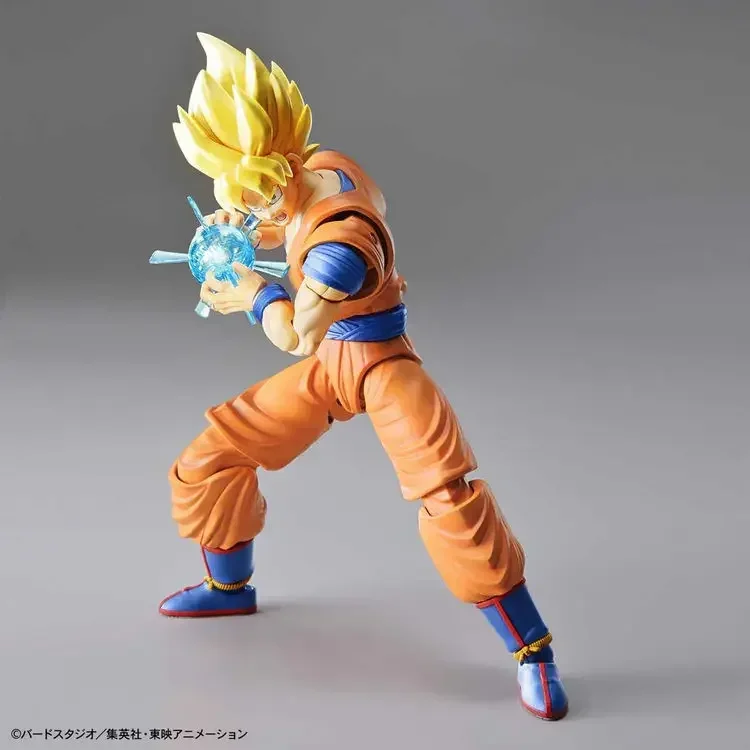 W magazynie Bandai Dragon Ball Super Saiyan Goku rysunek-wzrost standardowy Anime figurka montaż Model lalka zabawka dla dzieci prezent świąteczny