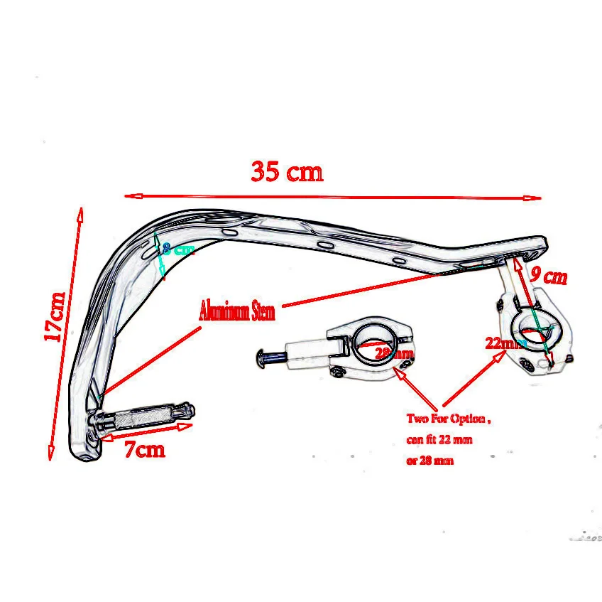Motorcycle Hand Guard Mounting Holder Handguards Clamp Mounting Mount Kits 22/28mm Handlebar Mx Atv Quad Bike Brush