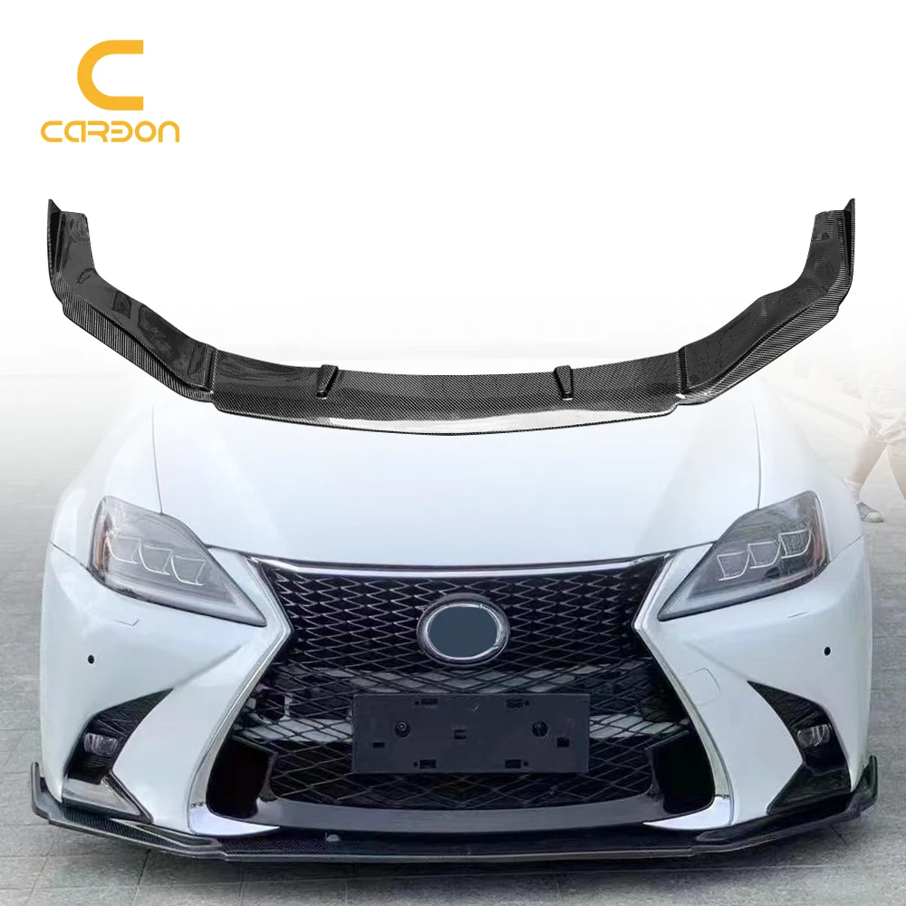 For Lexus GS Front Splitter Winglet Flaps Carbon Fiber Front Bumper Lip Splitter