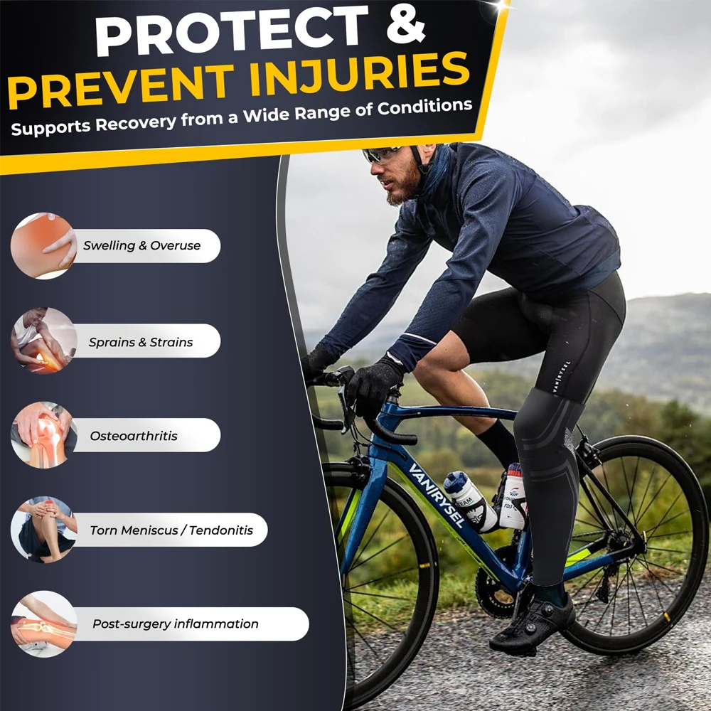 1/2 Stück Kompressions-Beinlinge für Laufen, Basketball, Fußball, Radfahren - Sportbekleidung für Männer & Frauen – Detail 15