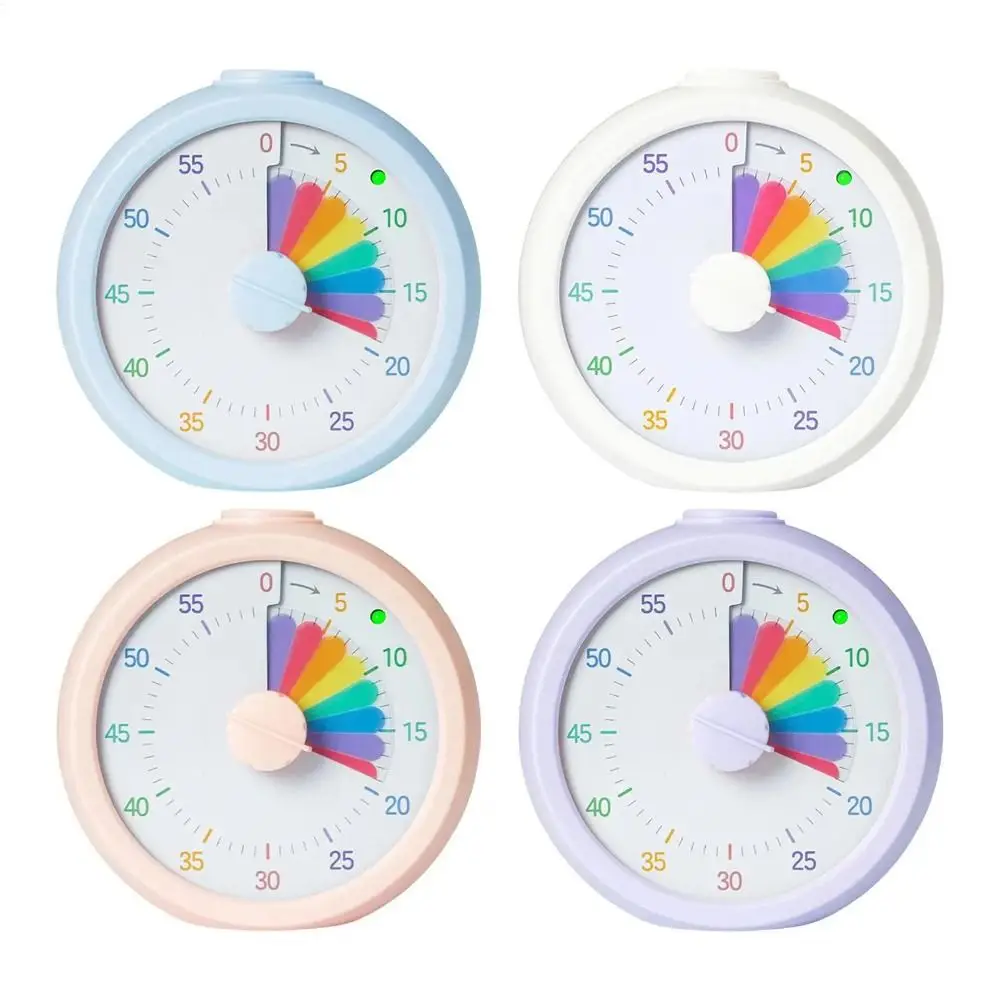 Portable Visual Timer Rainbow Display Digital Timer Countdown Timer Clock Multifunctional Silent Kitchen Timer Classroom Use