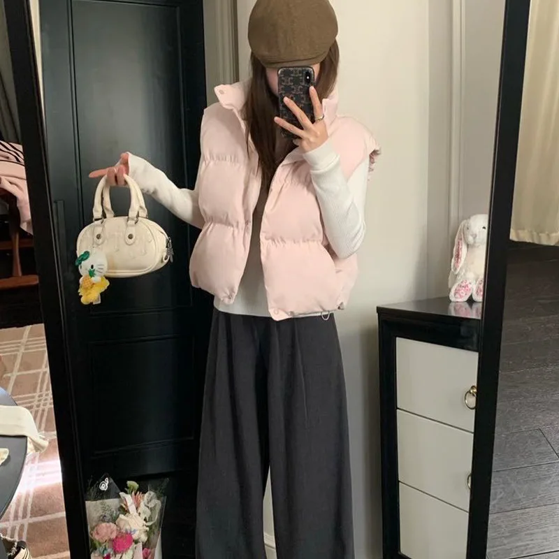 女性ダウンベスト 90% ダックダウンノースリーブジャケットスタンドカラー韓国冬のファッションアウターウェア chaquetas para mujer VT-348