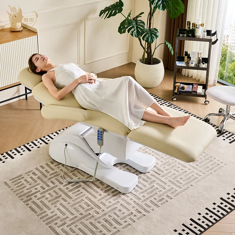 Portable Folding Massage Bed Metal Frame Synthetic Leather Buff Salon Treatment Table