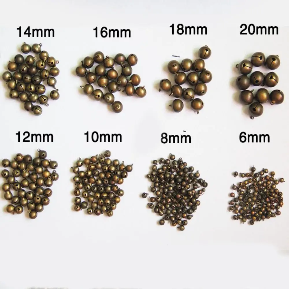 50/20/10/5pcs Festival Party Decoration Bronze Metal Jingle Bells Pet Collar Pendant Multiscale Christmas Tree Decorations
