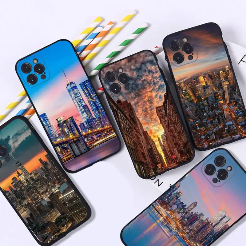 New York City Times Square Phone Case For iPhone 14 11 12 13 Mini Pro Max 8 7 6 6S Plus X SE 2020 XR XS Funda Case