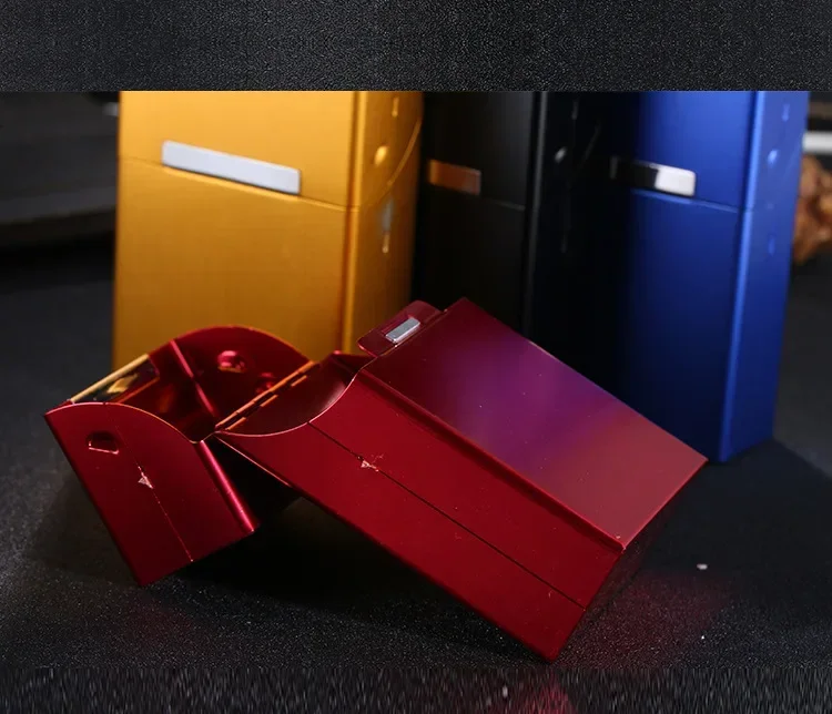 

1PC Newest Hot Light Cigarette Cigar Case Pocket Container Aluminum Tobacco Storage Holder Storage Box QA 025