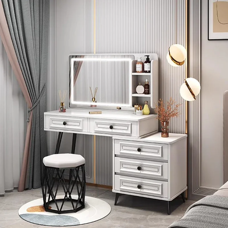 아메리칸 미러 드레싱 테이블 화이트 럭셔리 침실 서랍 드레싱 테이블 럭셔리 서랍 Tocador De Maquillaje 침실 가구