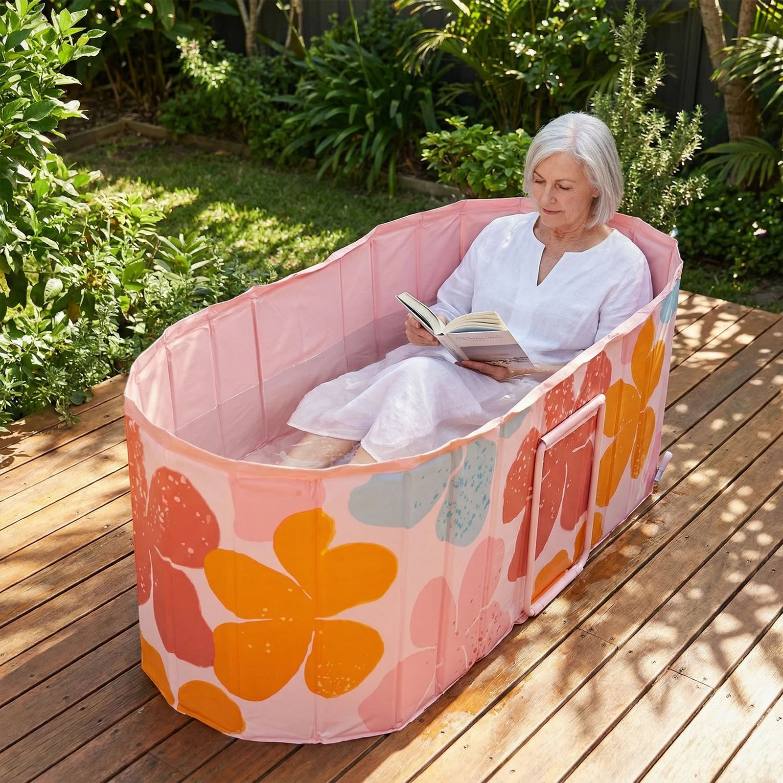 

47 Inch Portable Bathtub 5-Layer Insulated Liner Ice Plunge Tub for Athletes Adult for Shower Baths at Home Indoor & Outdoor