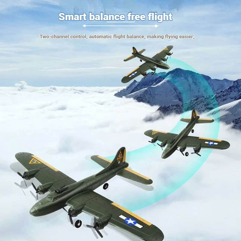Nuevo avión B17 Rc, avión de Control remoto, ala fija, planeador de 2,4 ghz, espuma Epp, aviones Rtf Rc, juguetes para niños